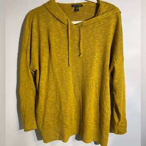 Eileen Fisher Golden Yellow Hoodie Sweater M
